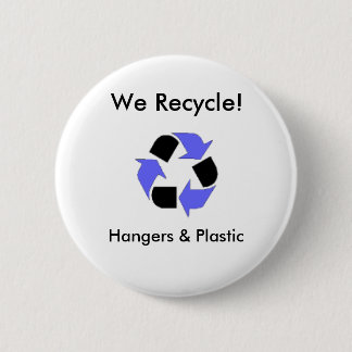 enviroment_logo, we Recyclen!, Hang... - Gepersona Ronde Button 5,7 Cm