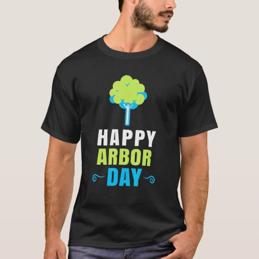 Environmental Activism Happy Arbor Day  Recycling T-shirt (Voorkant)