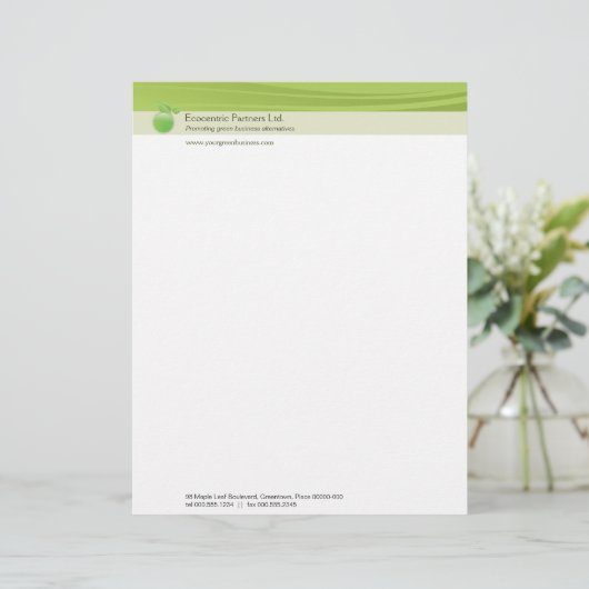 Environmental Company Letterhead Briefhoofd (Staand voorkant)