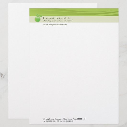 Environmental Company Letterhead Briefhoofd (Voorkant / Achterkant)