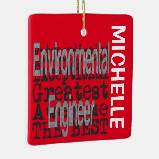 Environmental Engineer Extraordinaire CUSTOM Keramisch Ornament (Rechts)