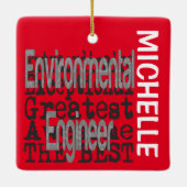 Environmental Engineer Extraordinaire CUSTOM Keramisch Ornament (Achterkant)