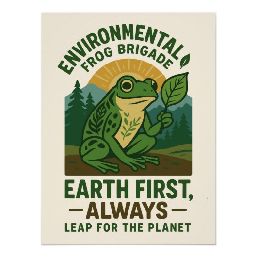 Environmental Frog Brigade – Earth First, Always Perfect Poster (Voorkant)