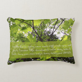 Environmental Message Maple Sapling Accent Pillow Accent Kussen