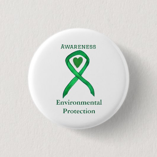 Environmental Protection Awareness lintpen Ronde Button 3,2 Cm (Voorkant)