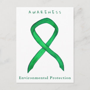 Environmental Protection Awareness Ribbon Art Kaar Briefkaart
