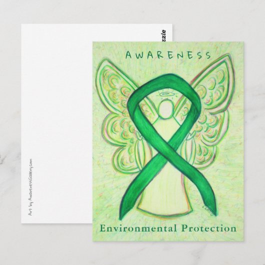 Environmental Protection Awareness Ribbon Kaarten (Voorkant / Achterkant)