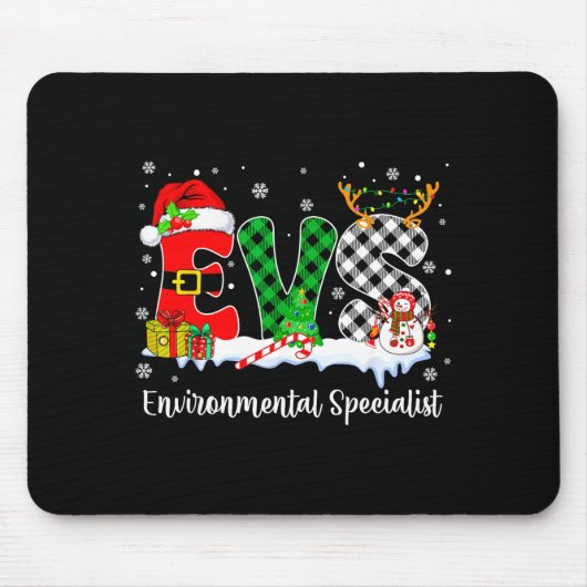 Environmental Specialist Christmas Lights Red Plai Muismat (Voorkant)