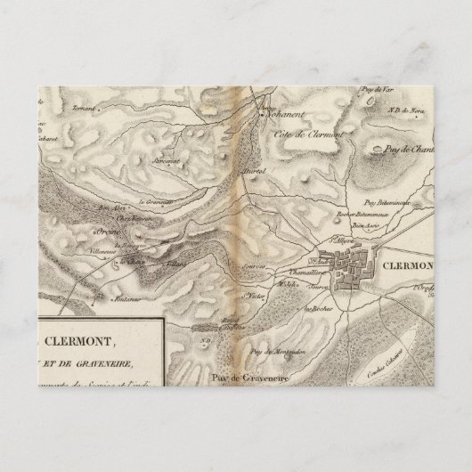 Environs de Clermont Briefkaart (Voorkant)