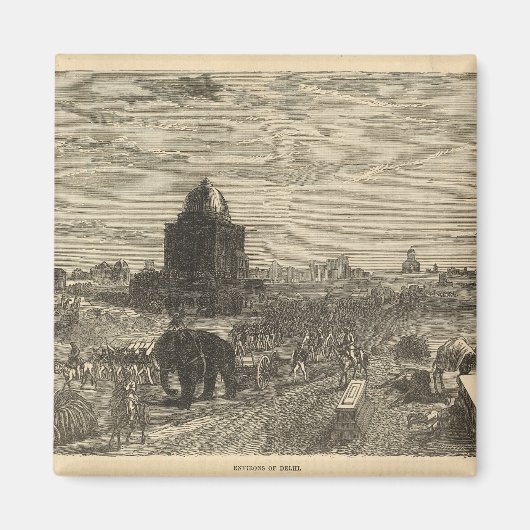 Environs of Delhi, 1857 Magneet (Voorkant)