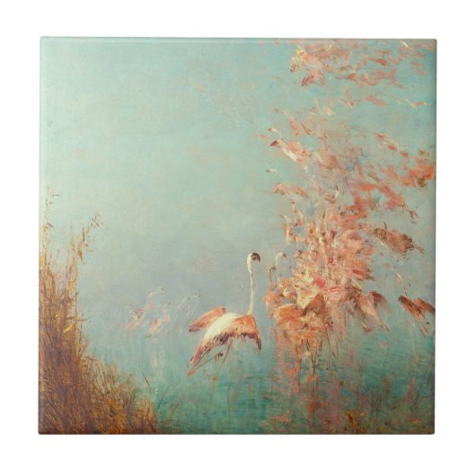 Envol de Flamants Rozen, Étang de Vaccarès Tegeltje (Voorkant)