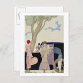 Envy, 1914 (pochoir print) briefkaart (Voorkant / Achterkant)