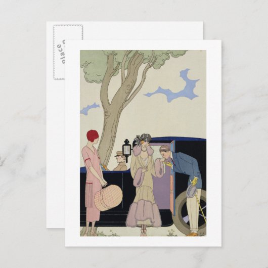 Envy, 1914 (pochoir print) briefkaart (Voorkant / Achterkant)