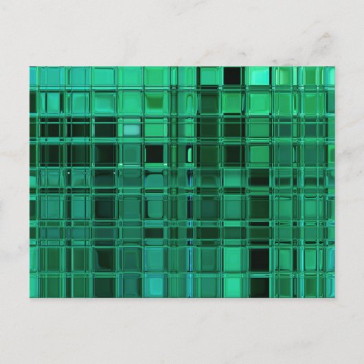 Envy Green Pattern Mosaic Tile Art Briefkaart (Voorkant)