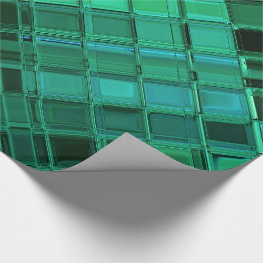 Envy Green Pattern Mosaic Tile Art Cadeaupapier (Hoek)