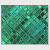 Envy Green Pattern Mosaic Tile Art Cadeaupapier (Vlak)