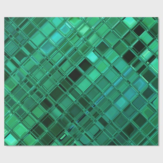 Envy Green Pattern Mosaic Tile Art Cadeaupapier (Vlak)