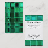 Envy Green Pattern Mosaic Tile Art Visitekaartje (Voorkant / Achterkant)