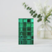 Envy Green Pattern Mosaic Tile Art Visitekaartje (Staand voorkant)