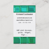 Envy Green Pattern Mosaic Tile Art Visitekaartje (Achterkant)