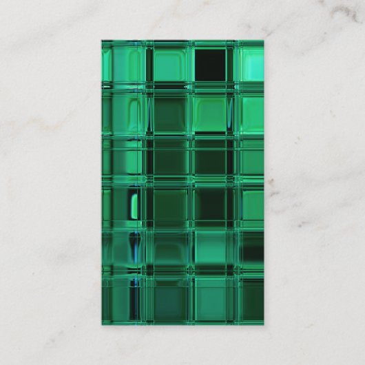 Envy Green Pattern Mosaic Tile Art Visitekaartje (Voorkant)