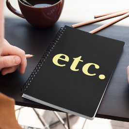 enz. Moderne Zwart & Geel Typografie Notitieboek