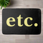 enz. Trendy Zwart & Geel Vet Typografie Badmat