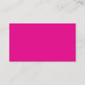 Enzijdige Fuchsia Let's Connect QR-code Visitekaartje (Achterkant)