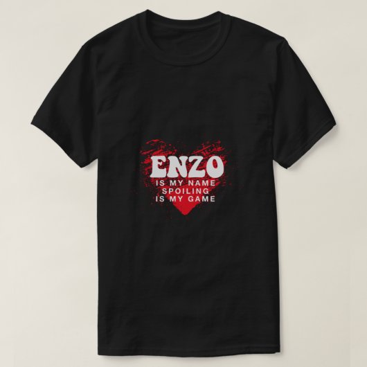 Enzo is mijn naam Funny First Name Humor Nickname T-shirt (Design voorkant)