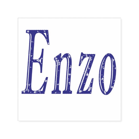Enzo, naam Logo, Zelfinktende Stempel (Design)