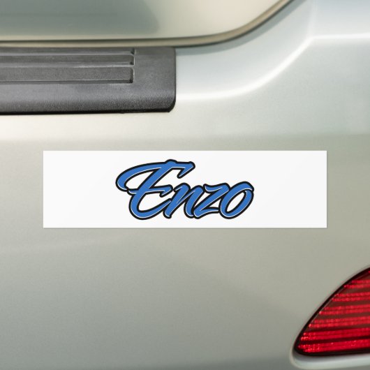 Enzo Name blue Aufkleber Sticker Autoaufkleber (Op auto)