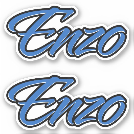 Enzo Name blue Aufkleber Sticker Stickerset (Voorkant)