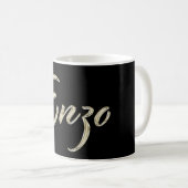 Enzo Name whitegold Tasse Teetasse Kaffeetasse Koffiemok (Voorkant rechts)