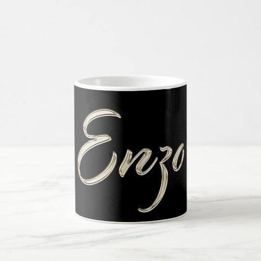 Enzo Name whitegold Tasse Teetasse Kaffeetasse Koffiemok (Center)