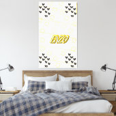 Enzo, nome pessoal de caligrafia desenhada à mão canvas afdruk (Insitu (Slaapkamer))