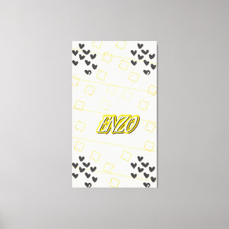 Enzo, nome pessoal de caligrafia desenhada à mão canvas afdruk