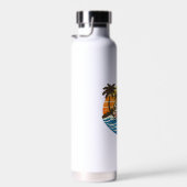 Enzo Retro Sunset Name Design Waterfles (Rechts)