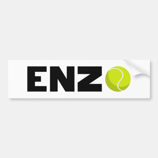 Enzo Tennis Bumpersticker (Voorkant)