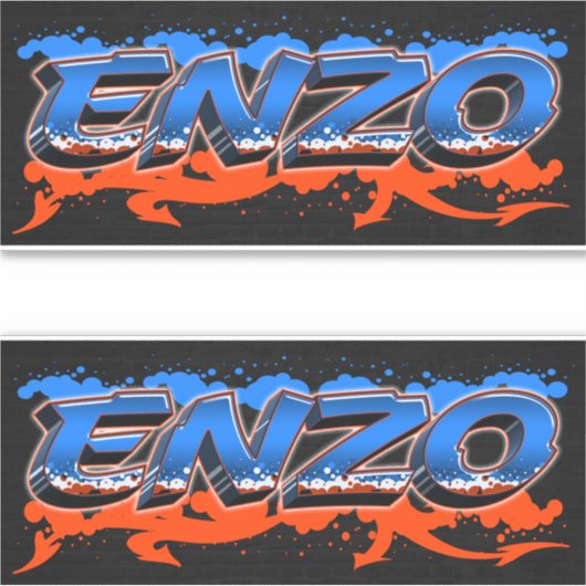Enzo Vorname Name Graffiti Aufkleber Sticker (Voorkant)