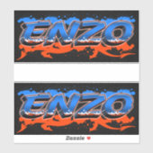 Enzo Vorname Name Graffiti Aufkleber Sticker (Vel)
