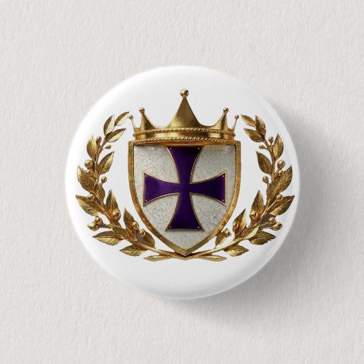 EOC Crest Knop Ronde Button 3,2 Cm (Voorkant)
