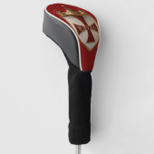 EOC RED RayEl Crest ontwerp Golfheadcover (Schuin)