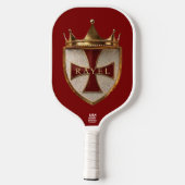EOC RED RayEl Crest ontwerp Pickleball Paddle (Achterkant)