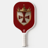 EOC RED RayEl Crest ontwerp Pickleball Paddle (Voorkant)