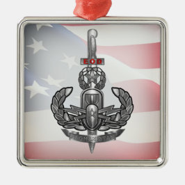 EOD Afghanistan Veteran  Metalen Ornament