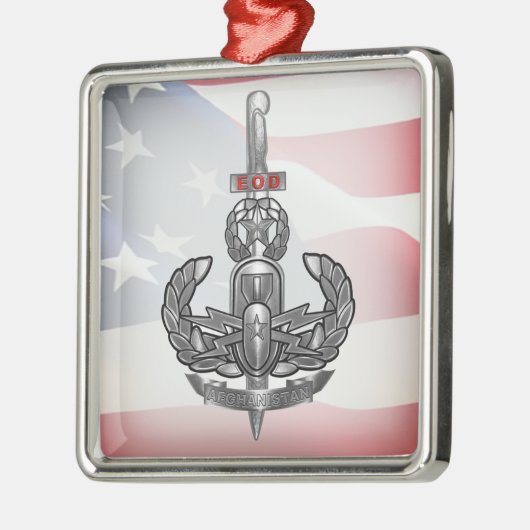 EOD Afghanistan Veteran  Metalen Ornament (Links)
