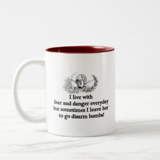 EOD-angst en ander scrab Tweekleurige Koffiemok