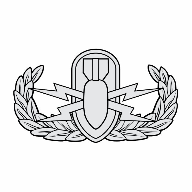 EOD-badge Staand Fotobeeldje (Voorkant)