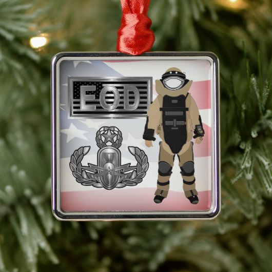 EOD Bomb Suit Metalen Ornament (Boom)