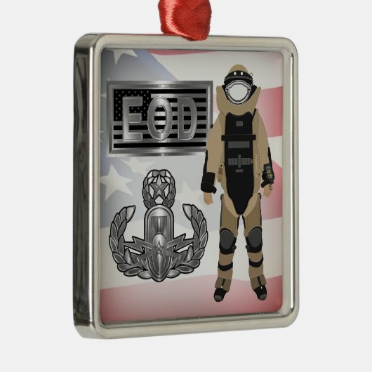 EOD Bomb Suit Metalen Ornament (Rechts)